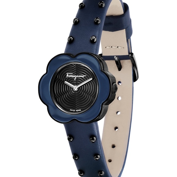 Salvatore Ferragamo Fiore Studded Strap Watch - Picture 2 of 7